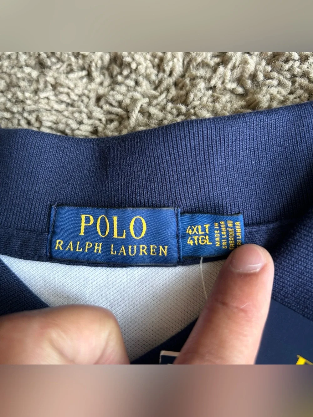 NWT Polo Ralph Lauren Shirt Men 4XL TALL White Royal Crest Fine Quality Big Pony